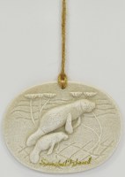 Oval "Sanibel Island" Mantees Ornament
