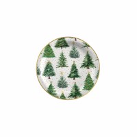 Pack of Eight 7" Round Christmas Tree Paper Plates