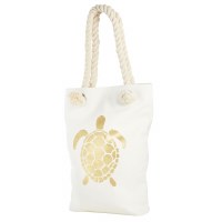 18" x 14" Gold Sea Turtle Tote Bag