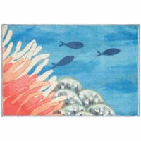 23" x 35" Ocean Reef Border Indoor/Outddor Rug