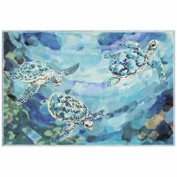 23" x 35" Sea Turtles Ocean Indoor/Outdoor Rug