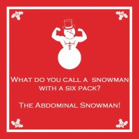 5" Square Abdominal Snowman Beverage Napkins