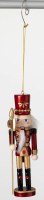 6" Red Glass Nutcracker Holding an Axe Ornament