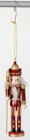 6" Red Glass Nutcracker Holding a Spear Ornament