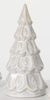 8" Cream and White Ceramic Tree