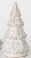 6" Cream and White Ceramic Tree