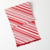 72" Red and White Stripe Table Runner