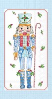 8.5" x 4.5" Blue Nutcracker Guest Towels