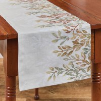 13" x 36" Orange and Green Vines Table Runner