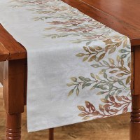 13" x 54" Orange and Green Vines Table Runner