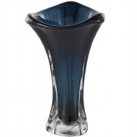 15" Dark Blue Glass Vase