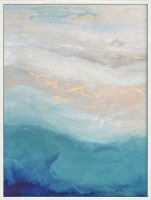 42" x 32" Abstract Shore 1 Framed Canvas