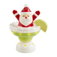 5" LED Santa in a Margarita Sitter by Mud Pie