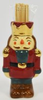 3" Ceramic Nutcracker Toothpick Holder by Mud Pie