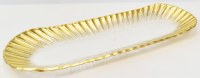 6" x 18" Oval Gold Rim Glass Tray by Mud Pie