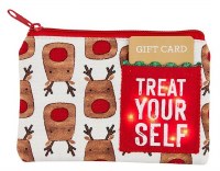 4" x 6" LED Deer "Treat Yourself" Zipper Pouch by Mud Pie