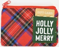 4" x 6" LED Tartan Zip Pouch by Mud Pie