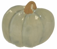 4" Green Ceramic Pumpkin Shaped Plate by Mud Pie