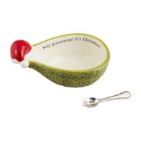 6" "Holy Guacamole! It's Christmas" Christmas Guacamole Bowl by Mud Pie