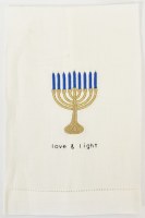 21" x 14" "Lobe & Light" Menorah Kitchen Towel by Mud Pie