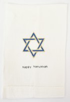 21" x 14" "Happy Hanukkah" Star of David Kitchen Towel by Mud Pie