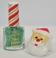 Green Nail Polish With a Squishy Santa Ring by Mud Pie