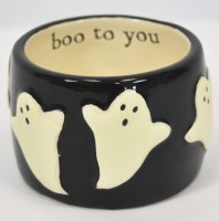 3" Glow in the Dark "Boot To You" Ghosts Bowl by Mud Pie
