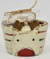 3" Reindeer Bowl With Toothpicks by Mud Pie