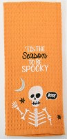 25" x 16" "'Tis The Season To Be Spooky" Skeleton Kitchen Towel by Mud Pie