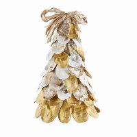 12" Gold and Natural Oyster Shell Tree by Mud Pie