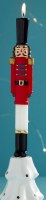 10" Red Nutcracker Taper Candle by Mud Pie