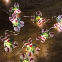 42" 20 Battery Operated Candy Canes String Lights