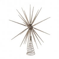 16" Silver Starburst Foldable Tree Topper