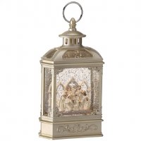 7" LED Champagne Nativity Scene Lantern