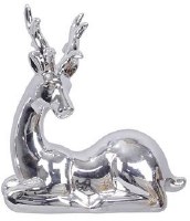 6" Silver Deer With It's Head Turned to the Left Statue