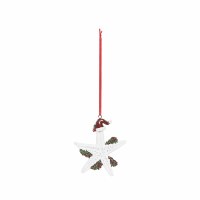 3" Red and White Starfish Wearing a Hat Polyresin Ornament