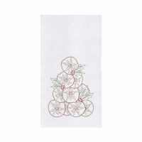 27" x 18" Sand Dollars and Holly Christmas Tree Kitchen Towel