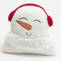 18" Snowman Head Shape Decorative Christmas Pillow