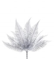 19" Faux Silver Feather Fern