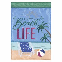 18" x 13" "Beach Life" Beach Chair Mini Garden Flag