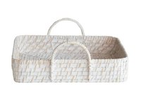 12" x 16" Whitewash Wicker Tray With Handles