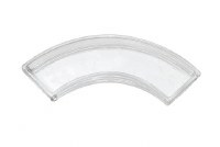 9" Clear Glass Curve Serving Dish