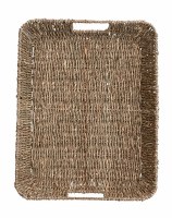 14" x 18" Natural Seagrass Tray With Handles