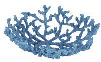 14" Round Faux Blue Coral Bowl