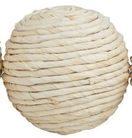 4" Round Light Natural Fiber Orb