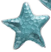 7" Teal and Silver Metal Starfish Dish