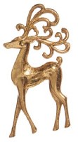 5" Gold Reindeer With the Head Down Ornament