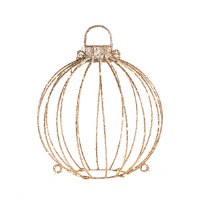 14" LED Gold Wire Ornament