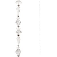 5' Clear and Silver Beads Garland