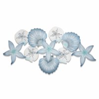 18" x 34" Seashell Aray Coastal Metal Wall Art Plaque